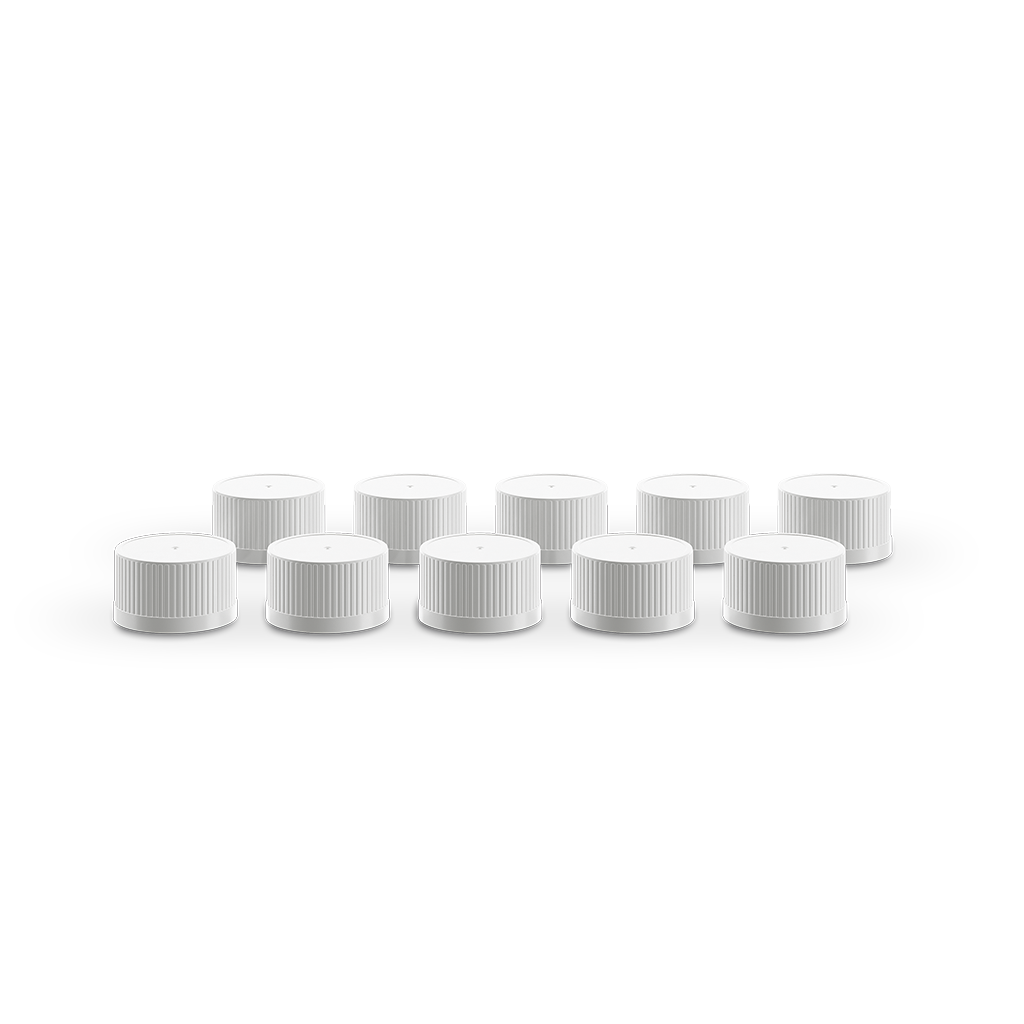produkt_Deckel-Weiss_10Stk_Schatten_DE.png BKM SV Schraubverschluss für Injektionsflaschen, Papier, Handtuch