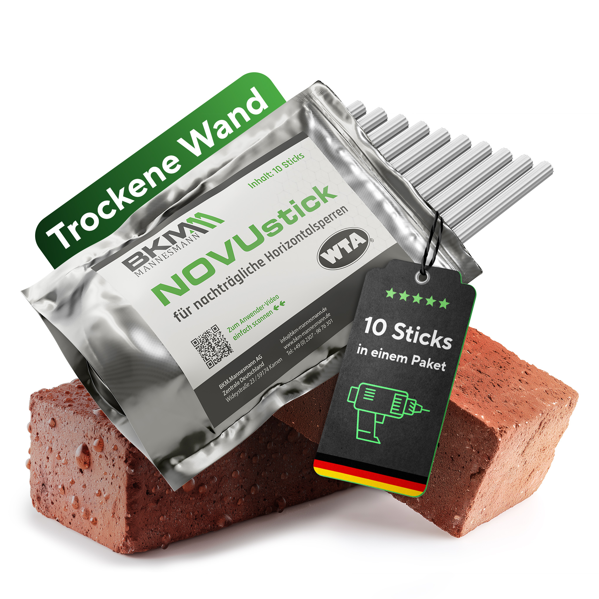 NovuSticks Horizontalsperre für Mauerwerksfugen, Schokolade, Nachtisch, Essen, Backstein, Schokolade, Nachtisch, Essen, Backstein