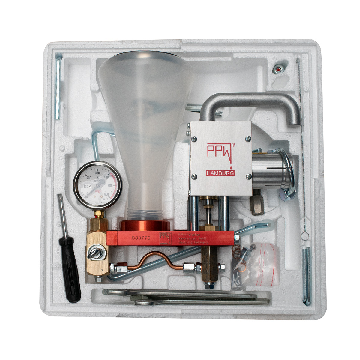 Harzpumpe mit Standard-Manometer und Standard-Schlauch