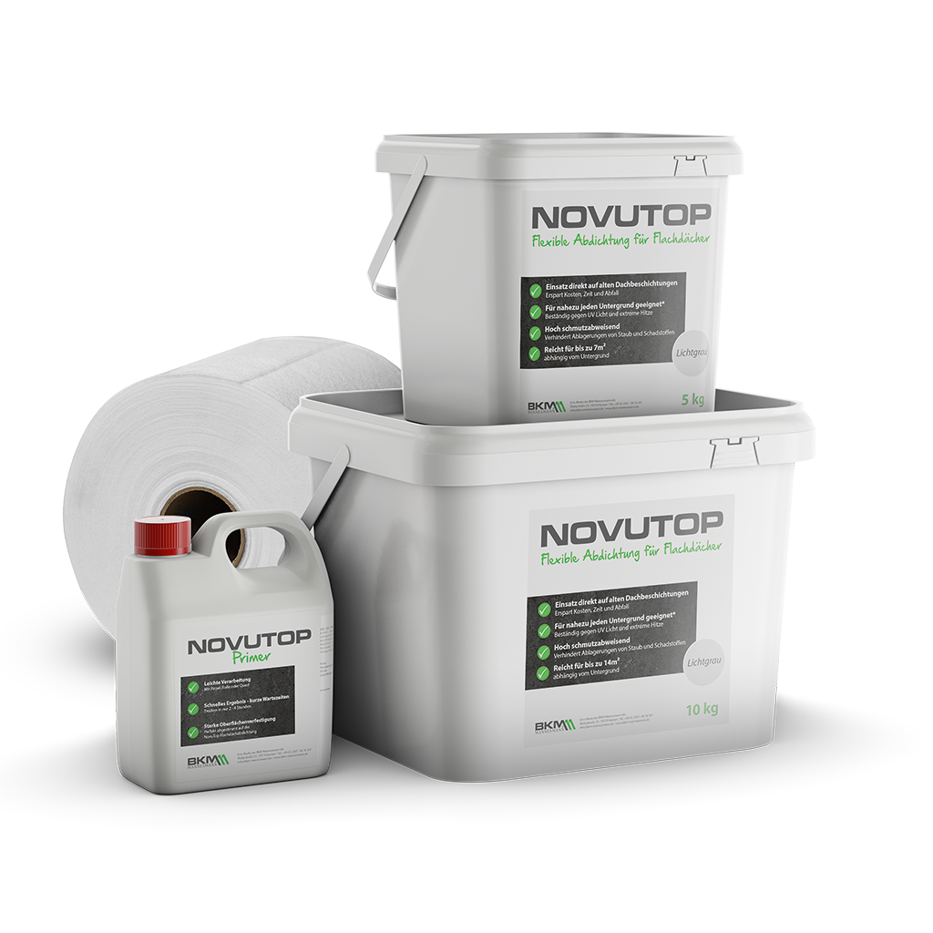 NovuTop Set - Flachdachabdichtung - Garagen und Carports, Papier, Papier