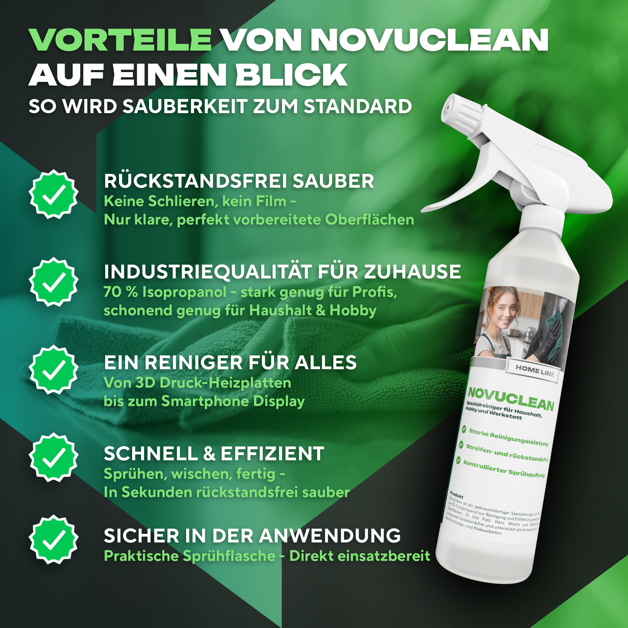 NovuClean - Reiniger für Haushalt & Hobby